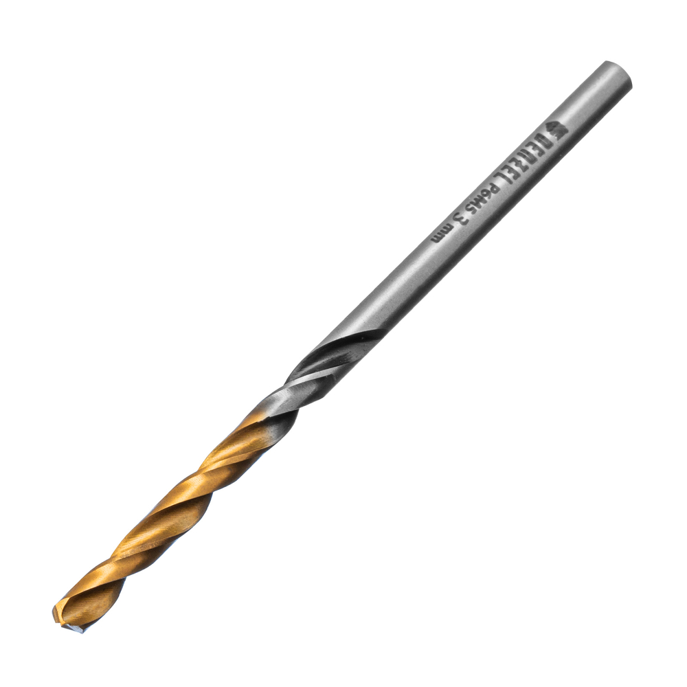 Сверло спиральное по металлу 3 x 61мм, Р6М5, Golden Tip, многогранная заточка, 2шт. Denzel