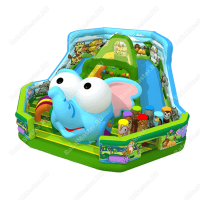 Коммерческий надувной батут "Слоновья голова"