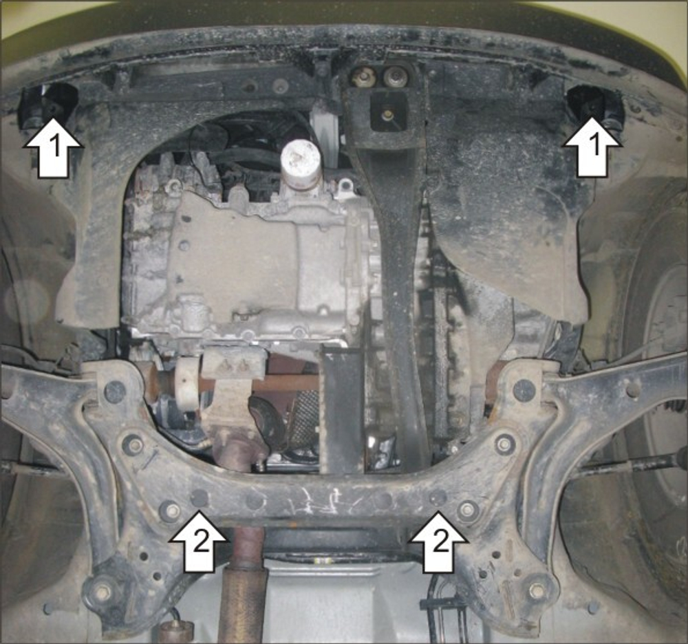 Усиленная защита Motodor картера двигателя, кпп. 2 мм, сталь. для Mercury Mariner 2007-2009,Ford Escape 2007-2009,Mazda Tribute 2007-2011 арт.00743