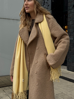 Дубленка Тэдди лонг бежевый