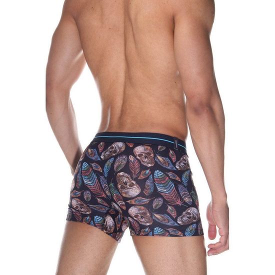 Трусы мужские боксеры тёмно-синие с принтом DARKZONE DZN2065