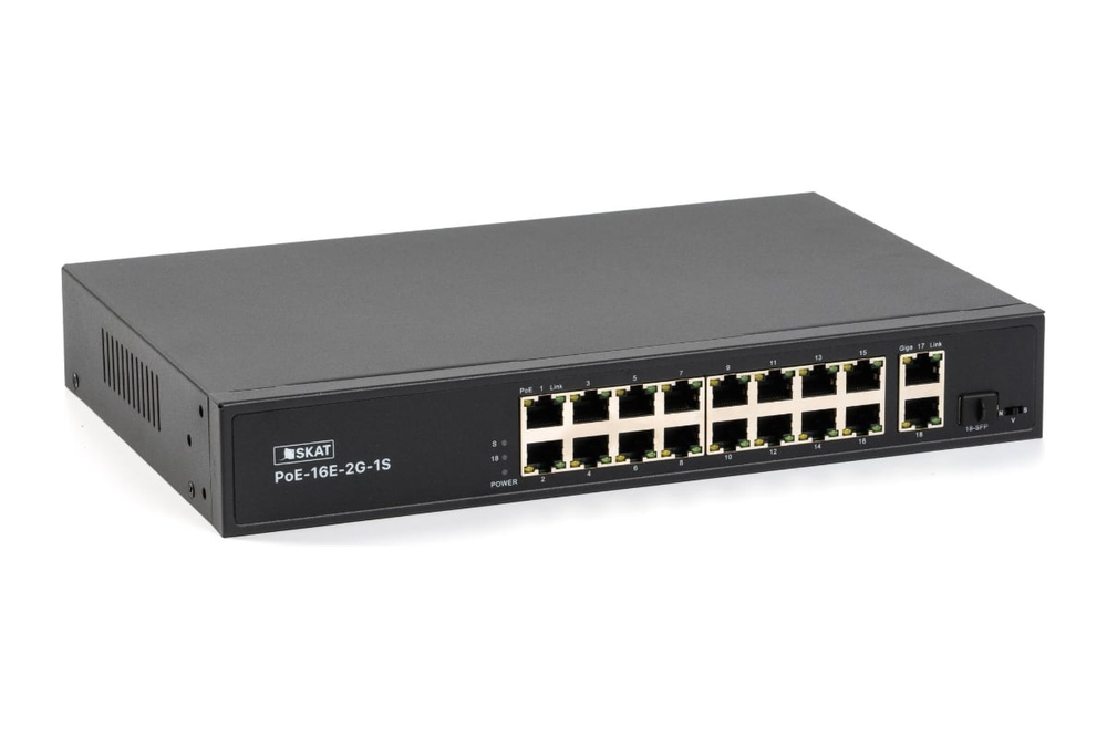 Коммутатор SKAT PoE-16E-2G-1S