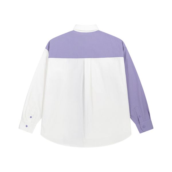 Сорочка Puff белый/фиолетовый - фото 6
