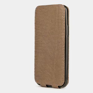 Чехол кожаный для iPhone 11 Pro цвета кофе лак