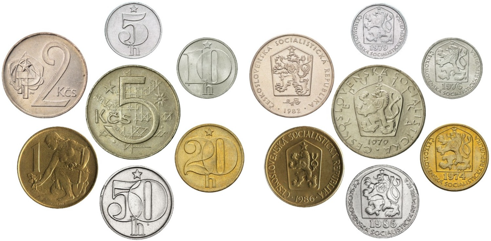 Чехословакия 1961-1990 Набор 7 монет XF