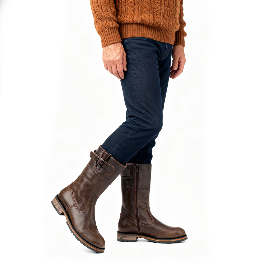 Сапоги мужские демисезонные укороченные