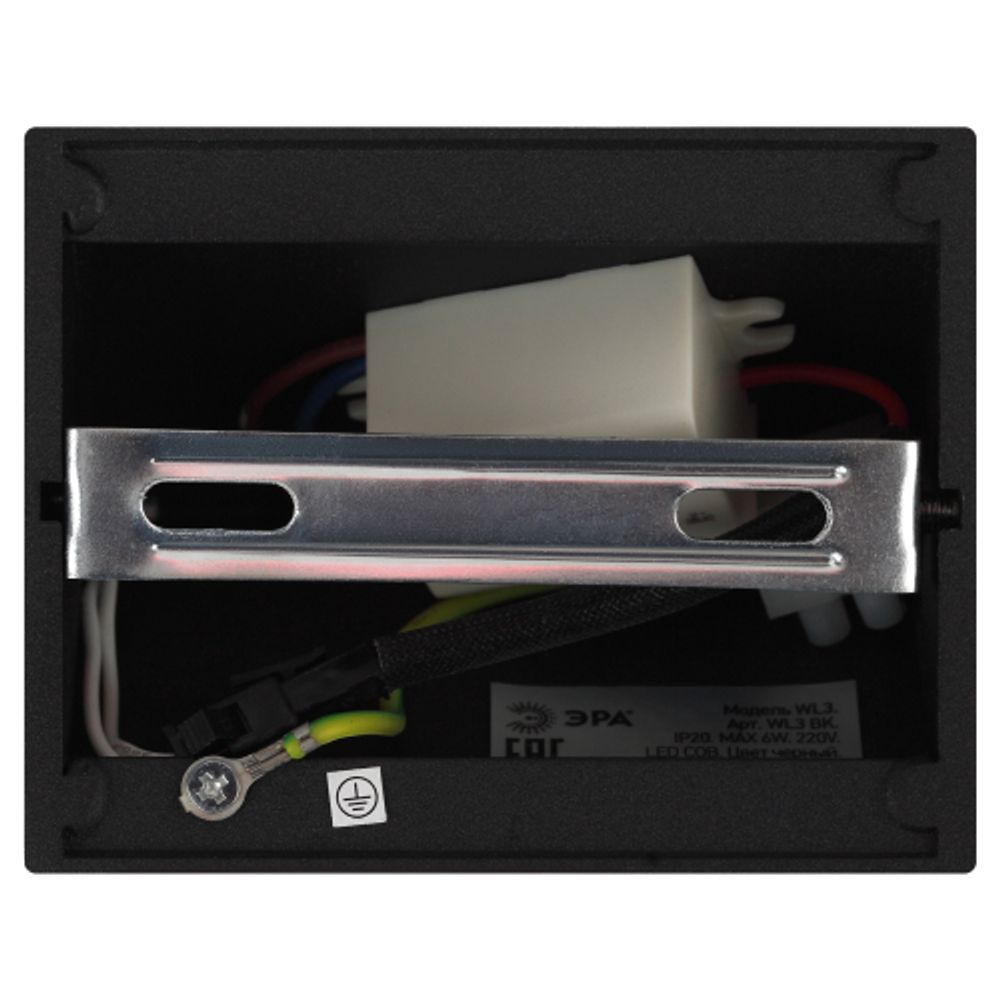 WL3 BK Подсветка ЭРА Декоративная подсветка светодиодная 6Вт IP 20 черный | Настенная подсветка