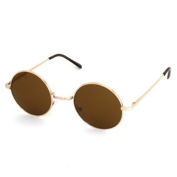 Очки круглые коричневые 50мм (058)