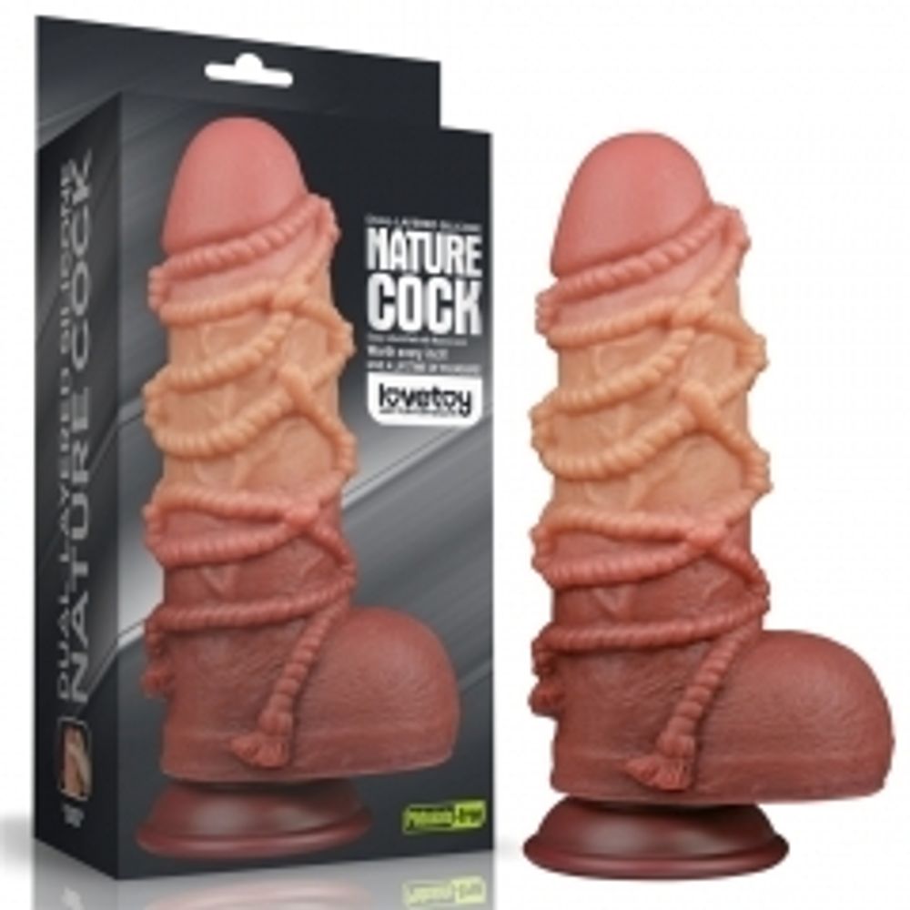 Фаллоимитатор 9.5&#39;&#39; Dual layered Platinum Silicone Cock with Rope