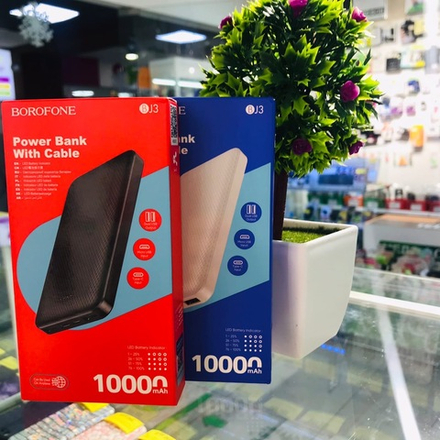 Power Bank 10000mAh, 2 USB, Borofone BJ3, черный