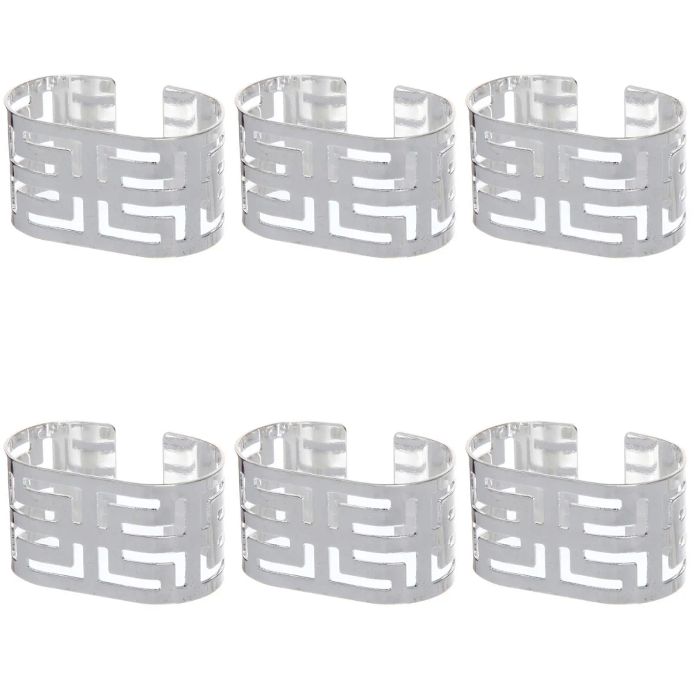 Набор колец для салфеток 6шт «Олимпия» 5,5*3см, серебро