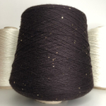 ELISIR - Biella Yarn; 100% кашемир, микропайетки (золото, 2мм); 520м/100гр; цвет: горький шоколад; Есть мал. бобинки 186гр.