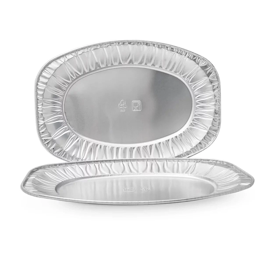 Алюминиевый поднос, 351 х 235 мм, 1200 мл (25шт/100шт)