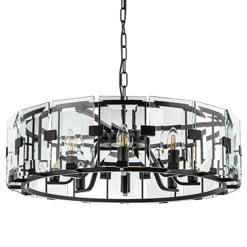 713287 Люстра NOVARA 8x40W E14 ЧЕРНЫЙ МАТОВЫЙ