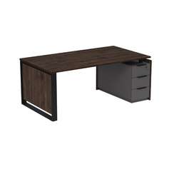 15СОУ.1609 Стол рабочий на опорной угл тумбе, с ящ (метаб), с замком (1660*930*750)