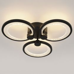 Светильник потолочный светодиодный ЭРА Модерн Odry CLL-1-46W 3K-6,5K RC BK с ДУ черный | Светильники SPB-6 с ДУ