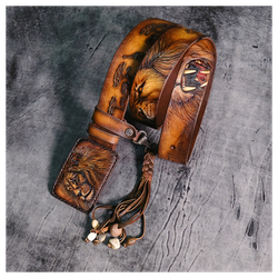 Кожаный ремень «Лев»