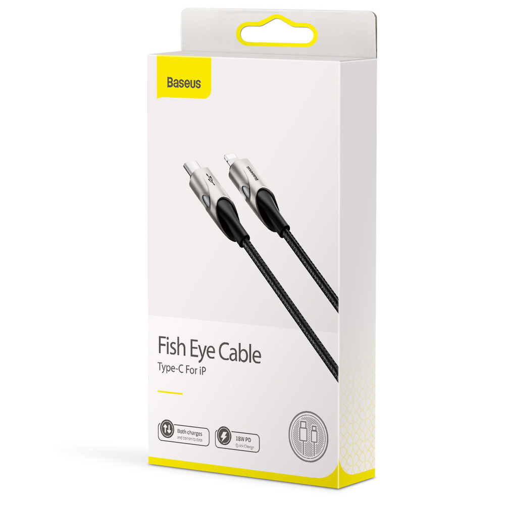 Lightning Кабель Baseus Fish Eye Cable Type-C For iP 1m - Black