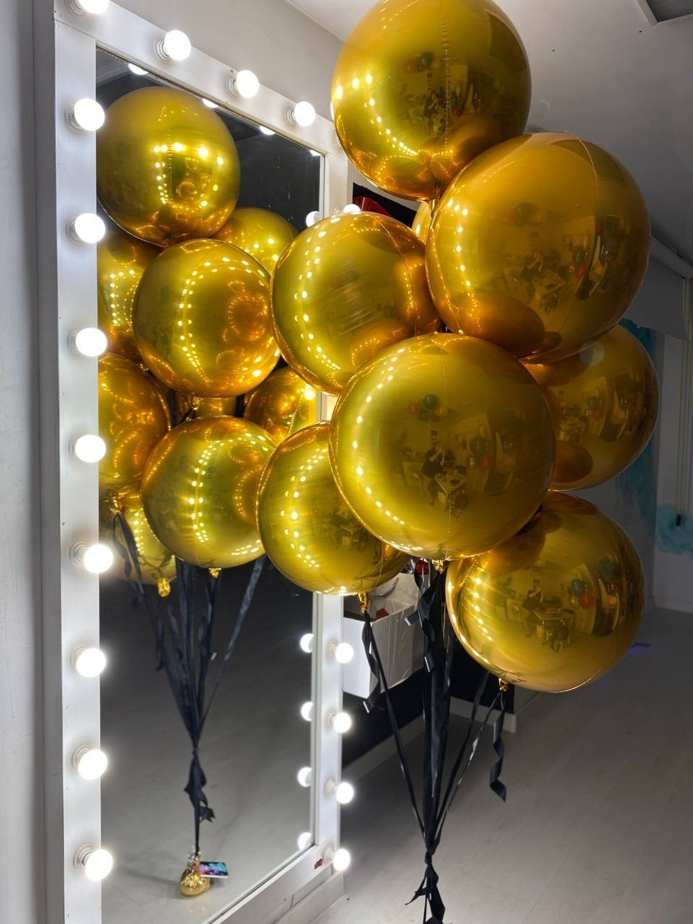 Шары сферы золотые №1665