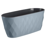Горшок для цветов Laurel 354*152*150 мм, 5 л с дренажной вставкой (серый)