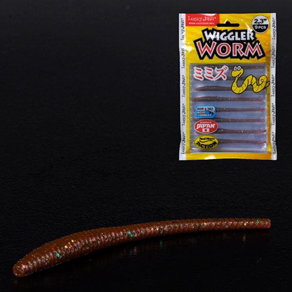 Слаги съедобные LJ Pro Series WIGGLER WORM (5,84 см), цв. S13, 9 шт.