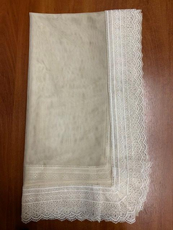 Набор скатертей 2шт 170х280 и 120х220 и 12 салфеток Gamba 1022 Macrame Panna шампань