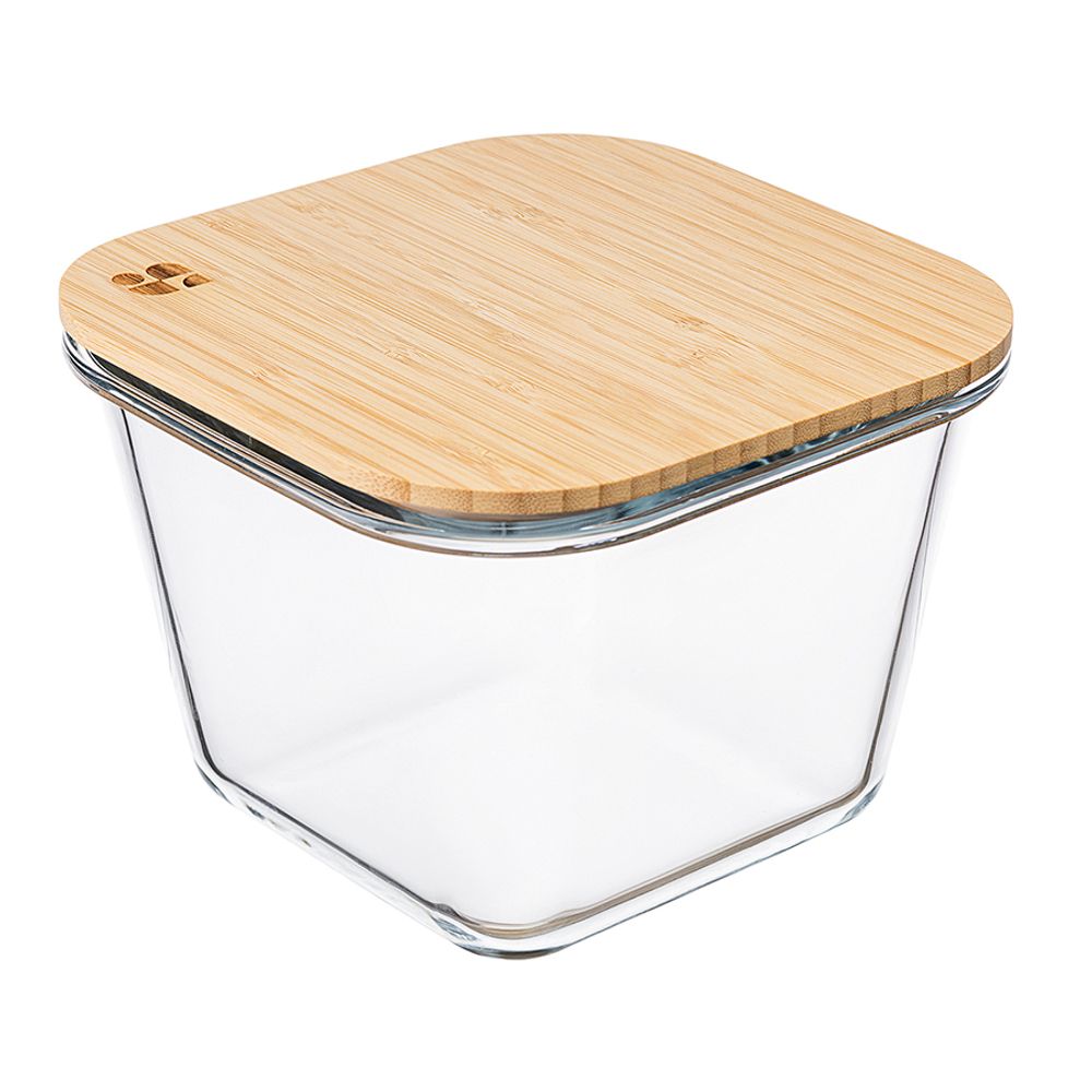 Контейнер для запекания и хранения квадратный Eco Store с крышкой из бамбука, 1,9 л