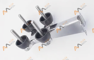 Приемное устройство доильного аппарата (стенд промывки) нерж с кронштейном (Китай)