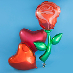 Сердце 36" Вишневый сатин Gr