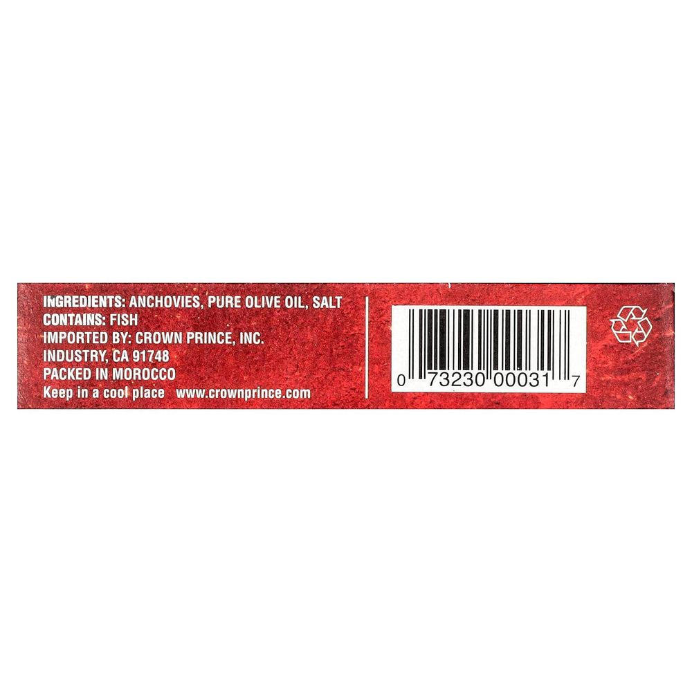 Crown Prince Natural, анчоусы, в чистом оливковом масле, 56 г (2 унции)