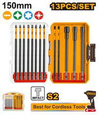 Набор ударных бит удлинённых IMPACT 13шт. S2 SUPER INGCO AKDL01306 INDUSTRIAL