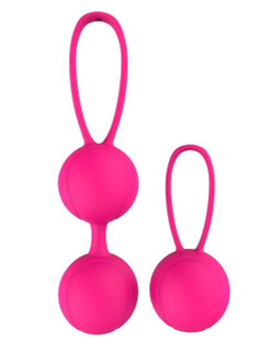 Набор розовых вагинальных шариков PLEASURE BALLS   EGGS DUO BALL SET