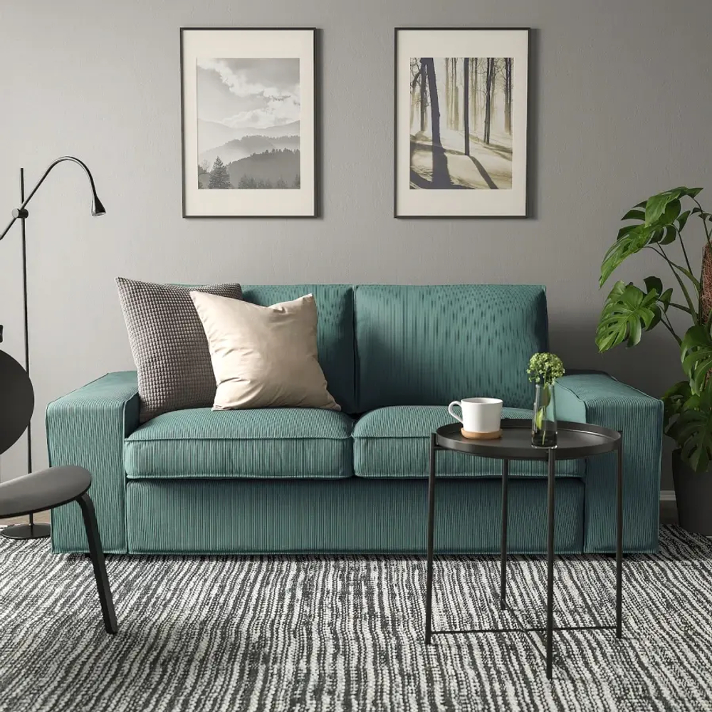 Диван 2-местный - IKEA KIVIK/КИВИК ИКЕА, бирюзовый