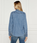 Джинсовая рубашка Guess Jeans - голубой(W4YH37 D5EI2)