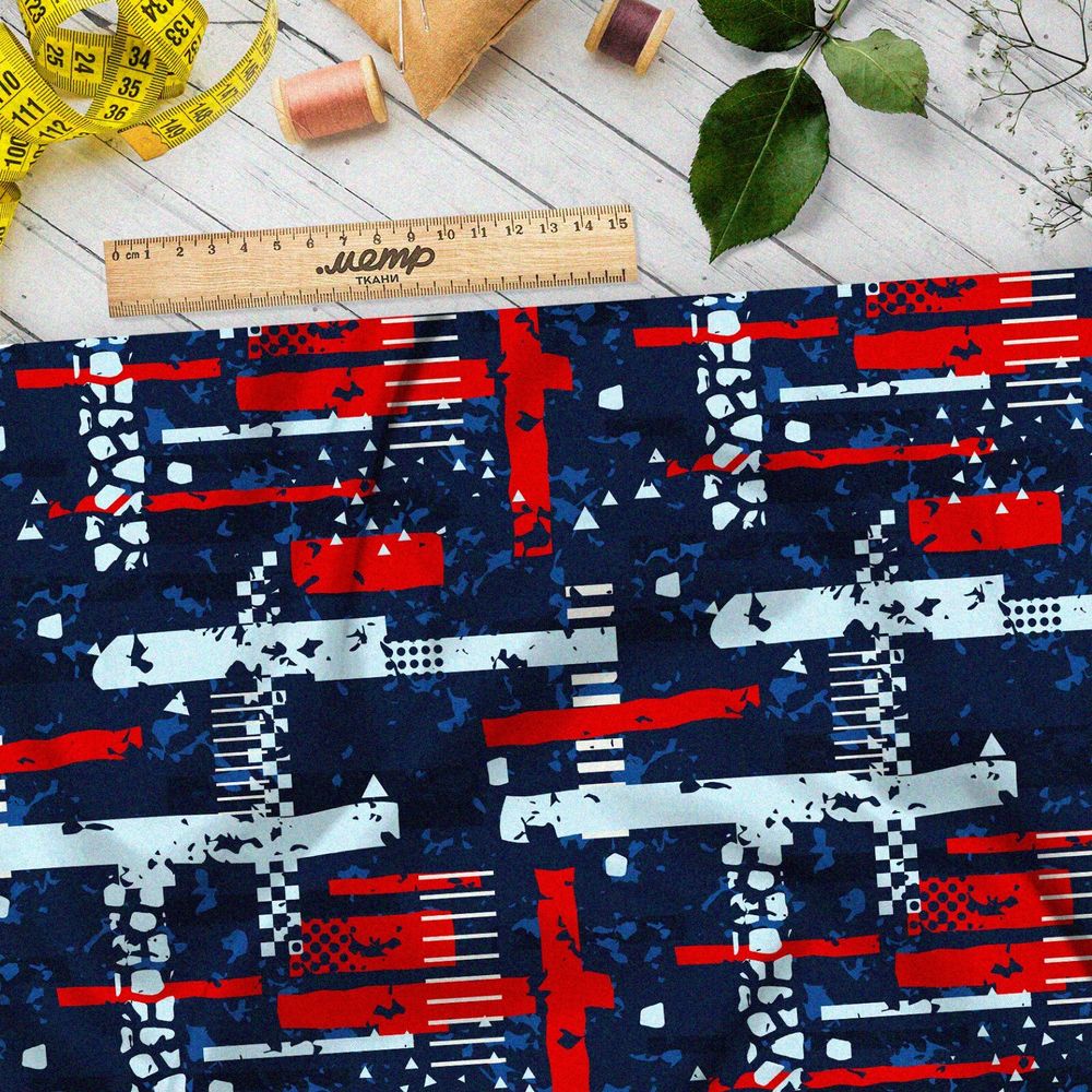 Ткань габардин режим сна на тёмно-синем фоне