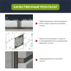 Гидроизоляция для ванны полимерная AquaMast, для душевой, кухни, пола, влажных помещений 5 кг