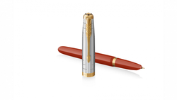 Перьевая ручка Parker 51 Premium Red GT, перо:M/F чернила:Black,Blue, в подарочной упаковке.