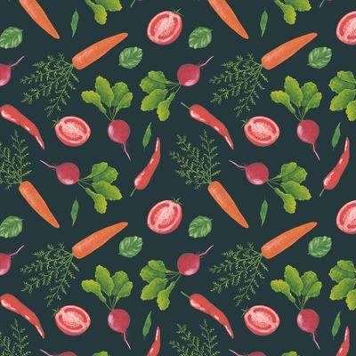 Овощи на темном фоне