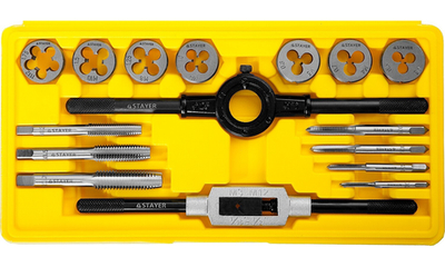 STAYER MaXCut, 16 предмета, набор метчиков и плашек (28010-H16)