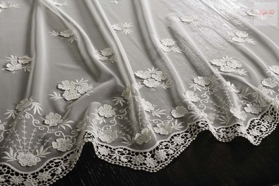 Тюль Мари-2 французская сетка грек (экрю)