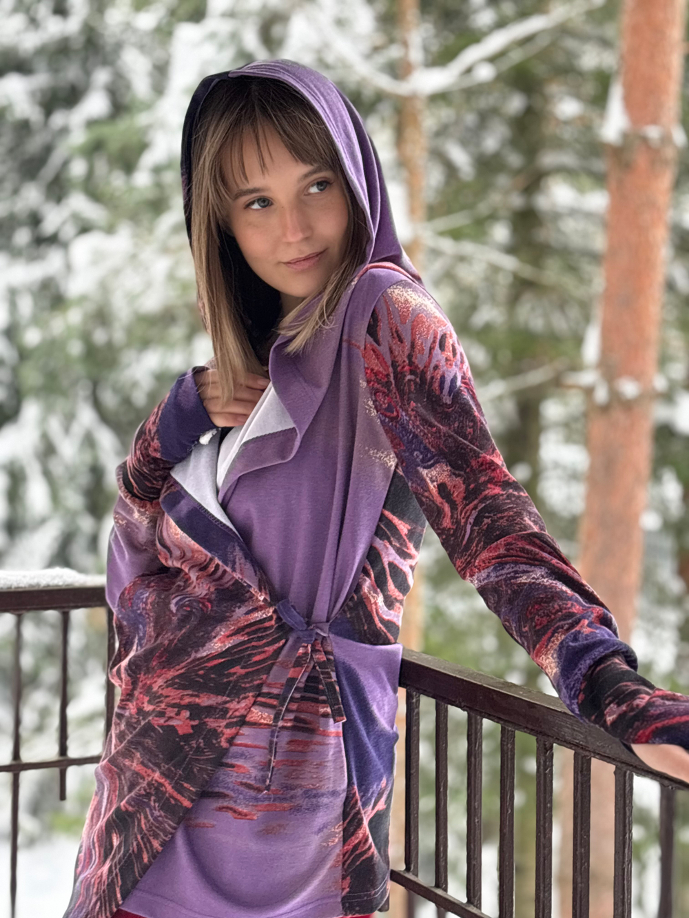 Мантия + Майка / фиолетовая акварель