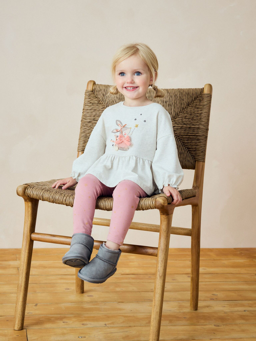 Толстовка и легинсы в комплекте для девочки Next B68-377, Розовый, Молочный