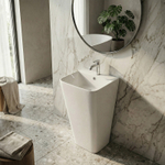 Раковина напольная AZARIO FRETTA SQUARE 440х380х835 отдельностоящая, прямоугольная, белый глянцевый (AZ-302)