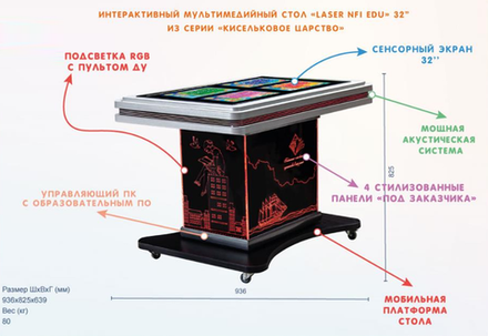 Интерактивный мультимедийный стол Laser NFI edu
