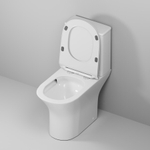 Унитаз напольный Grossman Classic GR-4465SQ (640х350х800) безободковый,белый с тонкой крышкой,микролифт,смыв торнадо,2 места
