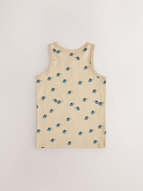 Майка для мальчика Next AA1-083, 5 шт., Синий, Белый, Бежевый