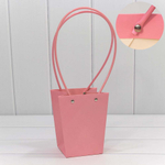 Пакет подарочный 15.5х13х9.5см Ваза для цветов (Зеленый)