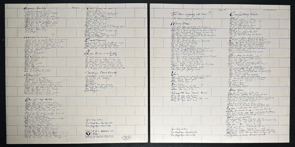 Pink Floyd - The Wall 2LP (Германия 1979г.)