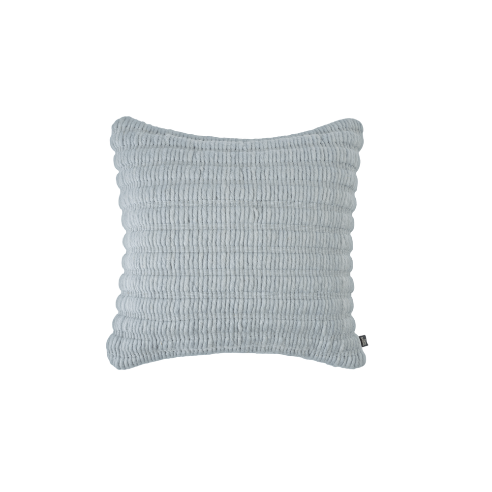 Подушка Ridge 45x45 cm Light Blue Cotton Wool-Mix
