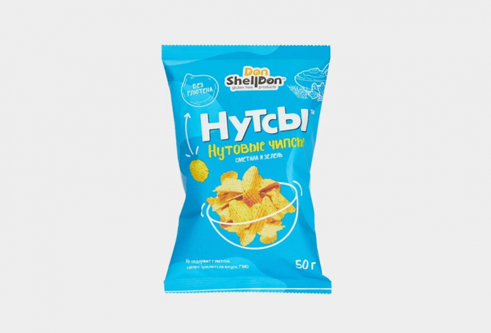 Чипсы Нутовые Сметана и зелень 50г